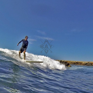 Long boarding from a water shot, Mag Bay Mexico