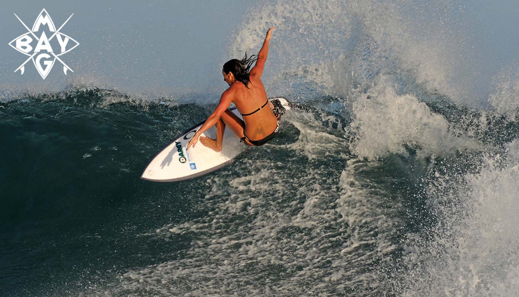 Girl Surfer off the lip, Mag Bay Mexico