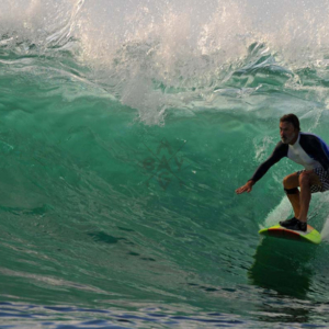 Longboard in the tube, Mag Bay Mexico